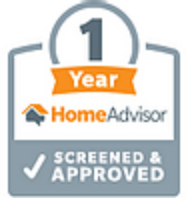 HomeAdvisor 1 Year Screened & Approved badge